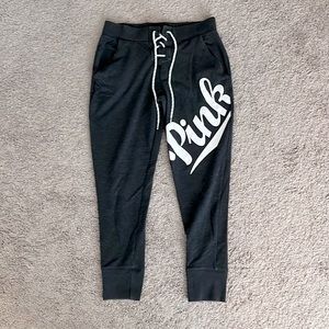 PINK gray joggers